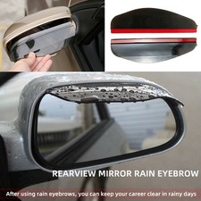 2X Car Rear View Wing Mirror Eyebrow Guard Sun Visor Shield Rain Board Black UK