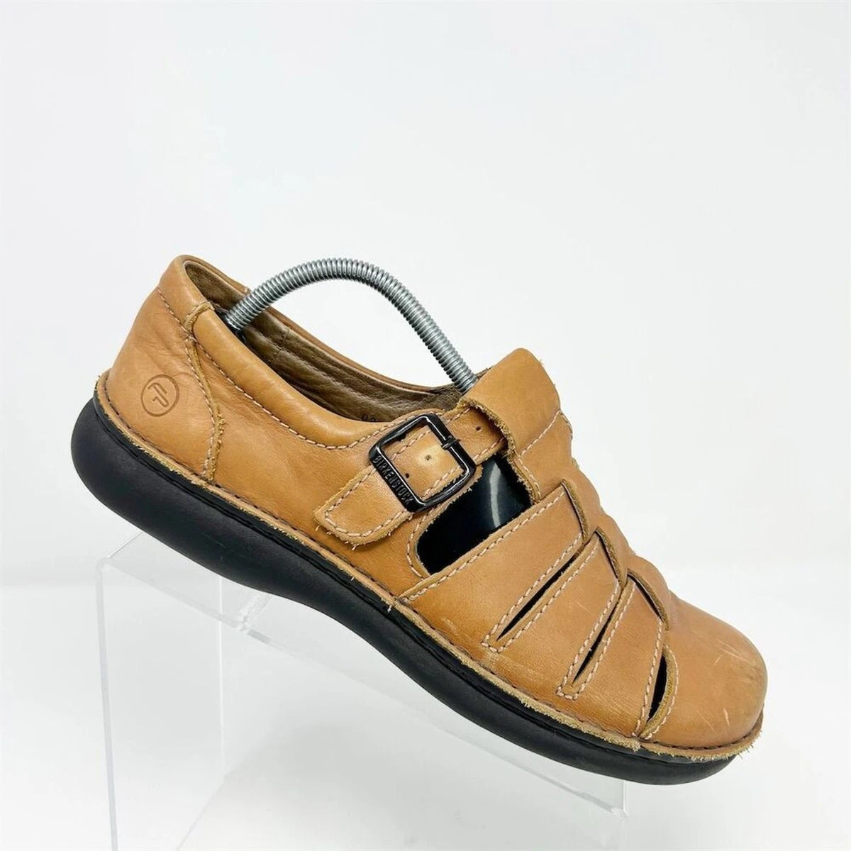Birkenstock Footprints Merced Fisherman Brown Leather Sandals Men\'s 44 11 Birkenstock Fisherman Leather Upper Sandals for Men for sale  main image 3