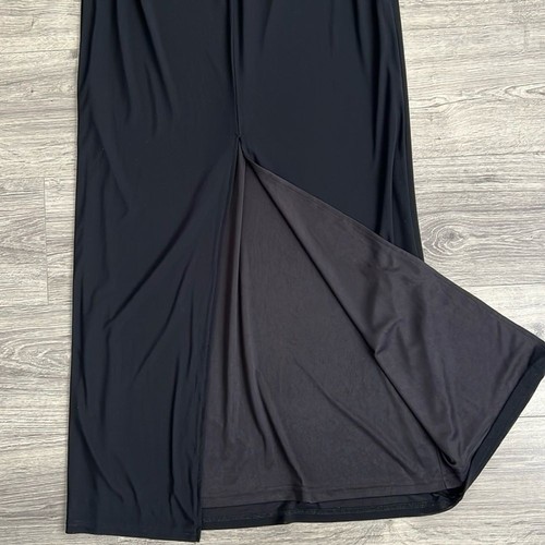 Maxi Vestido Lulus Sensational Appeal Malla XL Negro Bustier Recorte Abertura Formal Nuevo con Etiquetas - Imagen 10 de 12
