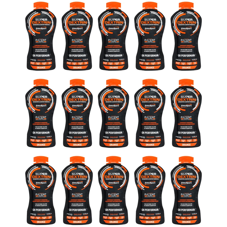 Ethicsport Super Dextrin gel 15 Pack da 55 ml HBCD Destrine DE6 DE18 Energy - Immagine 2 di 4