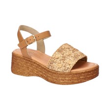 Women's Kea-Italy Wedge Sandals Natural Floral Raffia