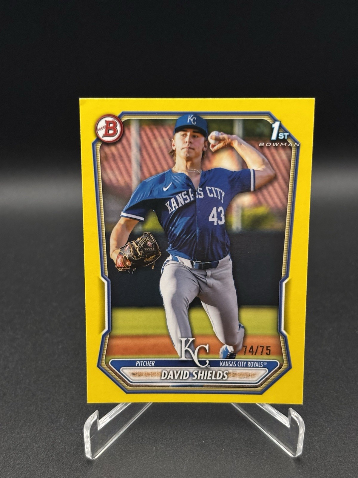 2026 Bowman Yellow Border Paper /75 David Shields