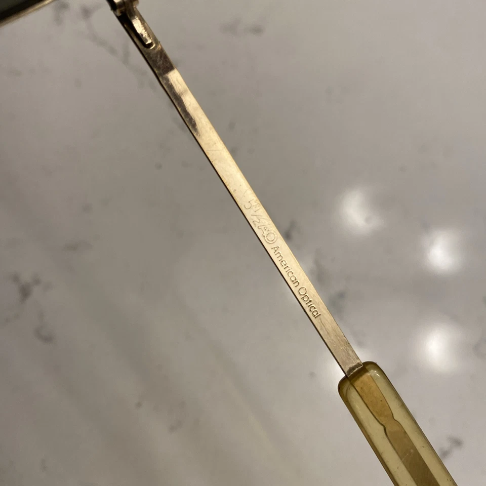 Vintage American Optical AO 5 1/2 Pilot Aviator Sunglasses - Image 3 of 4