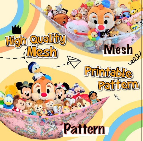 Mia Weaver Stuffed Animal Hammock 2 Pack Toys Corner Hanging Storage Net NEW - Picture 5 of 6