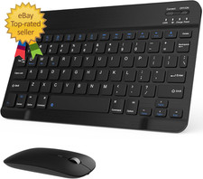 Rechargeable Bluetooth Keyboard and Mouse Combo Universal Ultra-Slim Wireless