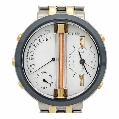 CITIZEN 7400-C70007 White Case Size 42mm Men's Used Watch #41030