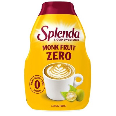 Splenda Zero Monk Fruit Zero Calorie Liquid Sweetener 3.38 fl. oz.,,.USA