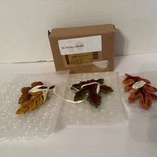 Longaberger Set of 3 Fall Leaves Tie-Ons