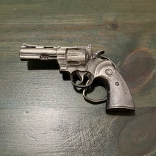 Vintage 1978 Bergamot Brass Works L-156 Pistol Revolver Handgun Belt Buckle USA