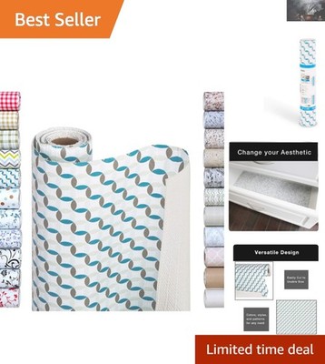 Protective Shelf Liner - 12  x 10  Non-Slip Rubber Mat for Easy Clean Surfaces