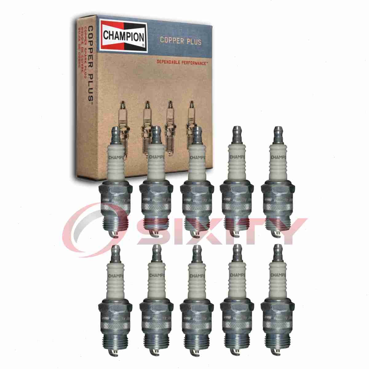10 pc Champion Copper Plus 22 Spark Plugs for WR5 T6TC T6RTC RF11YC R84TSX zj