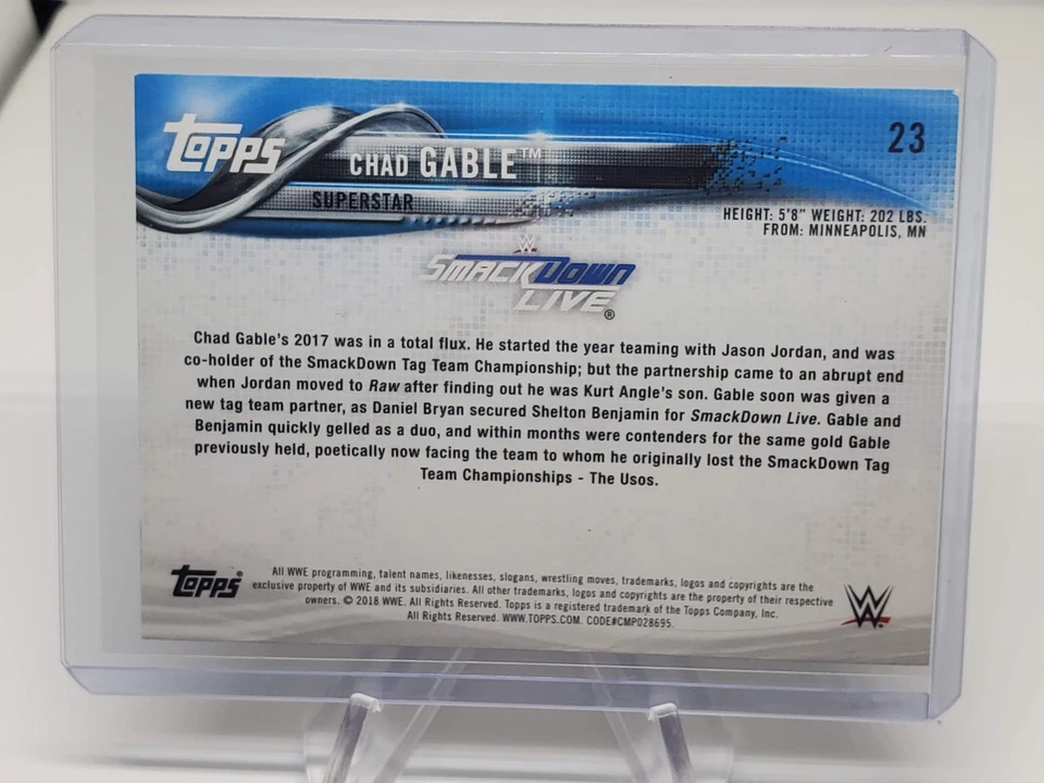 2018 Topps WWE Wrestling Btonze #23 - Chad Gable Foto 2 de 2