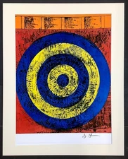 Jasper Johns - Target w/Four Faces, Hand signed 16"x20" artwork, w/certificate