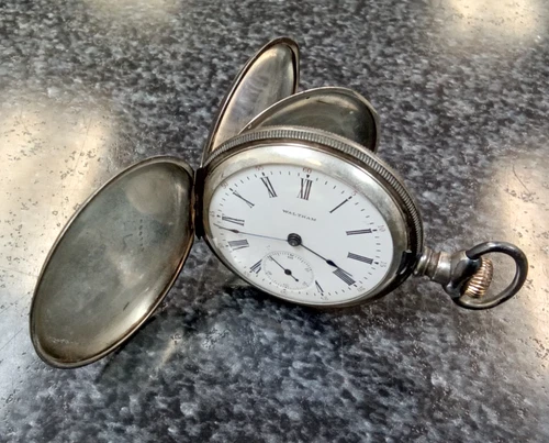 Antique 1901 Waltham Model 1899 Grade 610 16s Silver Cased Pocket Watch * W1089