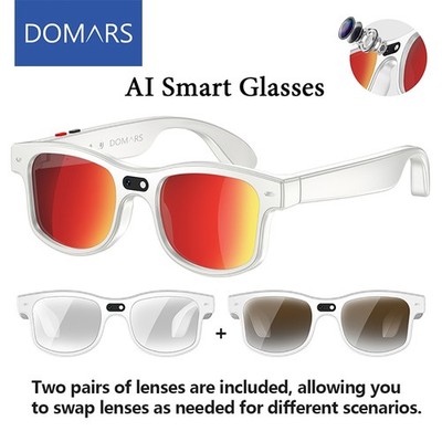 Domars Upgrade Smart Glasses AI Photo Recognition With Camera Video Recording