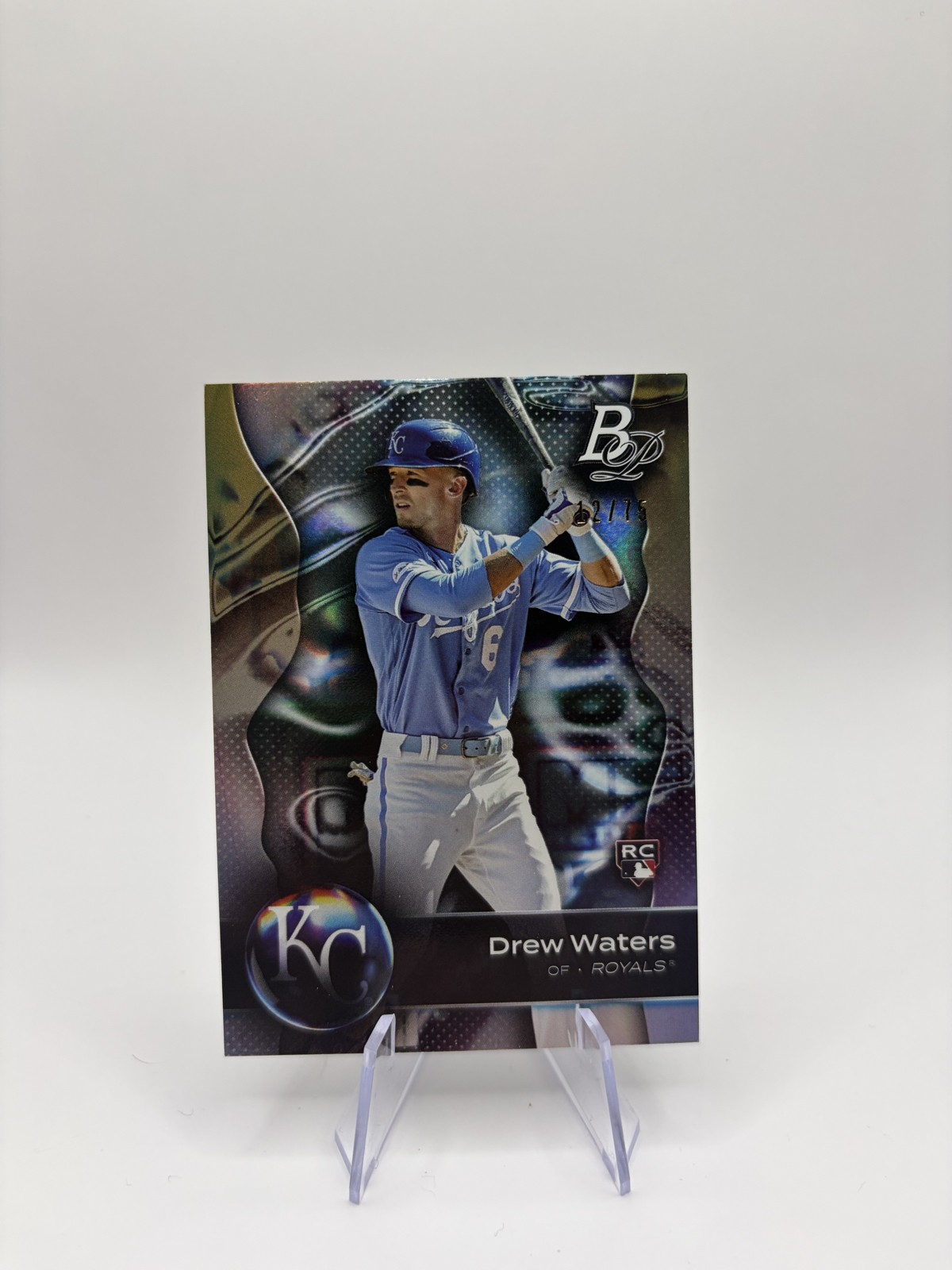 2023 Bowman Platinum - Drew Waters #24 Platinum Bar Foil RC /75 - Royals