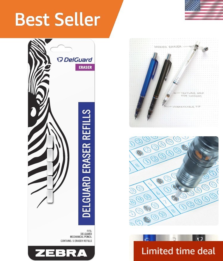Eraser Refills, Compatible With Delguard Pencils, ...