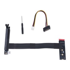 M.2 NGFF NVMe Key M to PCIE x16 Graphics Card Extension Cable M.2 Turn 90 Angled