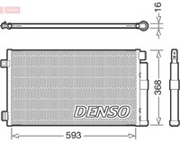 Denso Kondensator, Klimaanlage DCN09147 Passend FüR Fiat