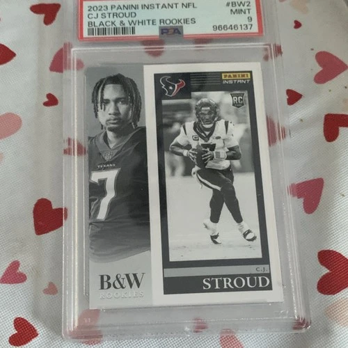Panini 2023 Instant NFL Black & White Rookies C.J. Stroud #BW2 PSA 9 Rookie SP