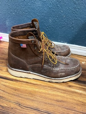 Danner Bull Run Moc 6'' Mens Size 14 D Brown Leather Lace Up Boots