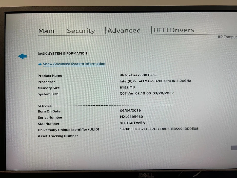 HP ProDesk 600 G4 SFF Intel i7-8700 3.20GHz, 8GB DDR4 RAM, NO SSD/HDD/OS #95 - Image 4 of 4