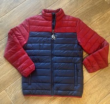 Swiss Tech Puffer Jacket Coat Size Small Navy and Red packable