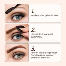 Eyebrow Gel Peel Off - Transfer-Proof Waterproof Brow Peel Off Gel with Eye...
