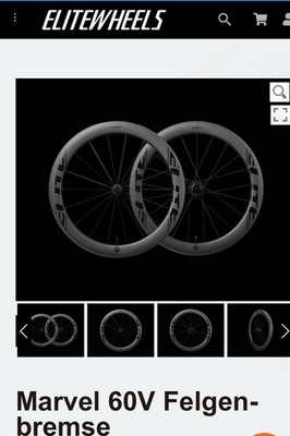 Elitewheels 60mm Carbon Laufradsatz Felgenbremse Shimano   wie neu, nur 200 km
