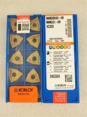10Pcs/Lot Korloy WNMG080404-HM NC3030 WNMG431-HM Cnc Carbide Insert fr