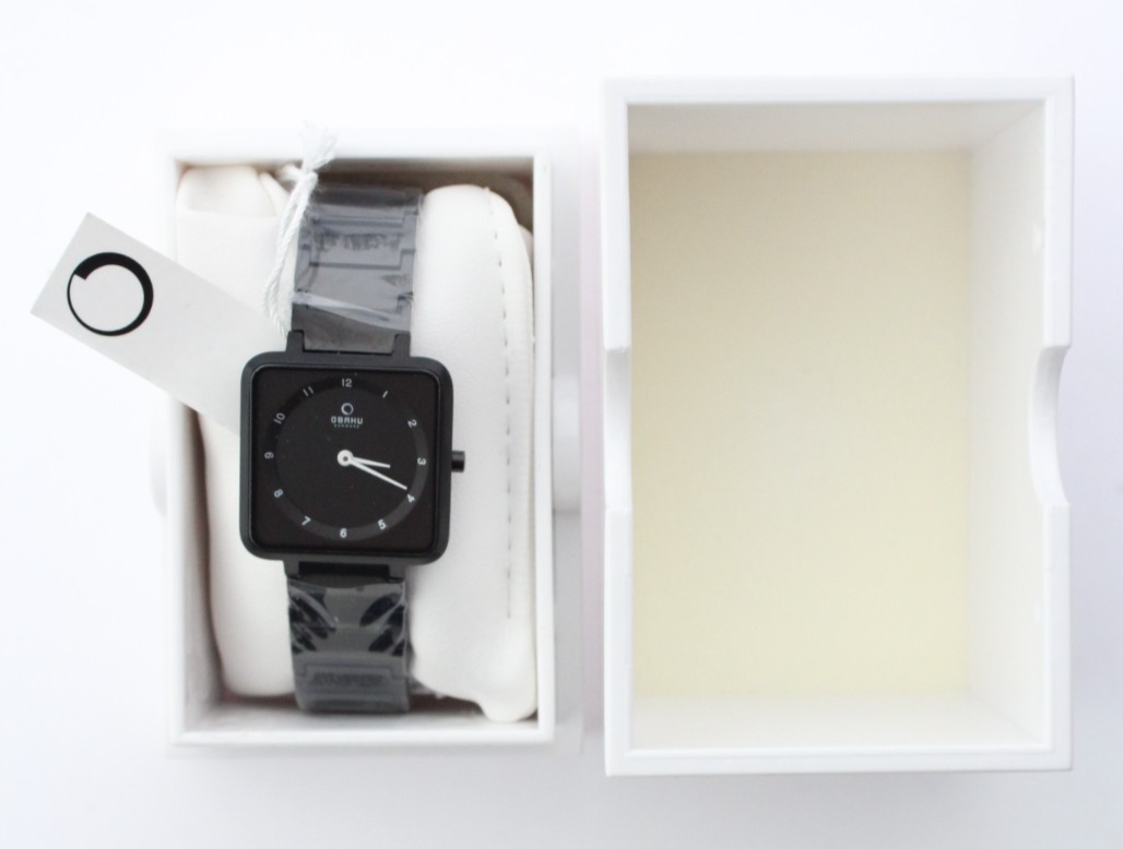 OBAKU Denmark Women's ULTRA THIN V139LBBSB Stainless Steel/Black
