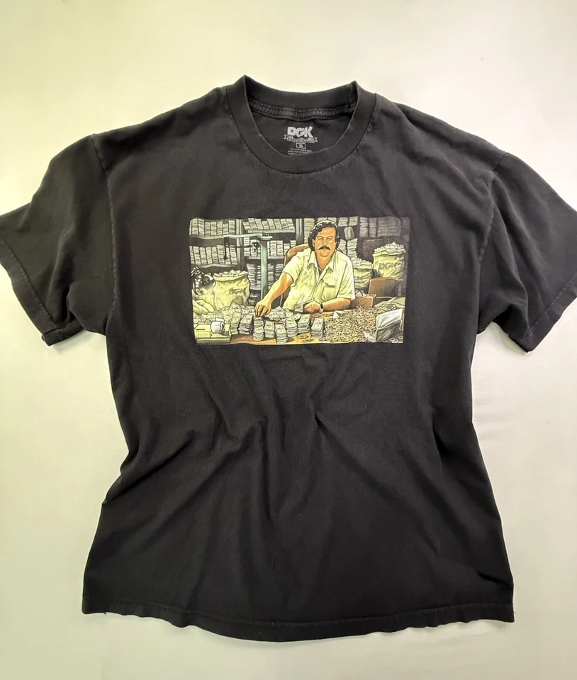 Футболка мужская DGK размер XL черная графическая городская уличная одежда вдохновленная Пабло винтаж - Изображение 2 из 4