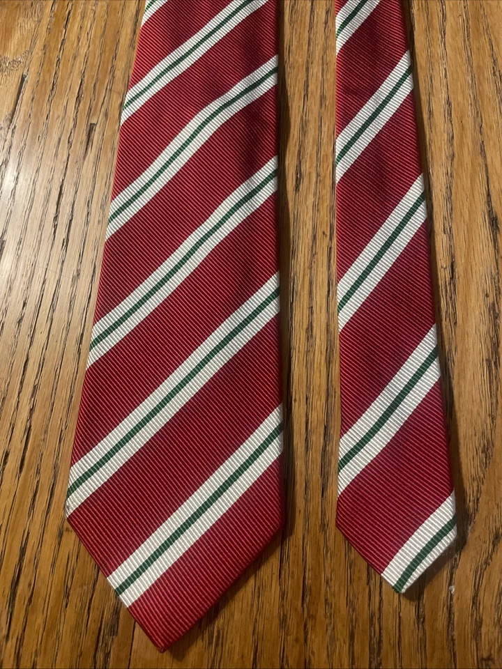 Corbata de seda Hugo Boss Golf Repp usada en excelente estado corbata regimiento rayas hecha en Italia Foto 4 de 4