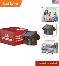 Weather-Resistant 1500ft Driveway Motion Detector Alarm - Solar Powered Security