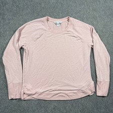Athleta Mindset Sweatshirt Pink Modal Blend Raglan Sleeve Crew Neck Small Gym