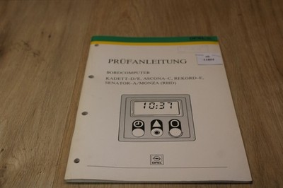 Opel Senator Monza Prüfanleitung Bordcomputer 92067  1987 xb11803