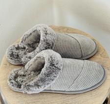 NEW TOMS Valerie Slippers Grey Rib Knit 7.5 NO BOX Women's