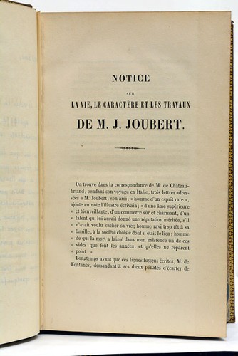 JOUBERT (J.). Thoughts, Essays, Maxims and Correspondence. Collected and put 1850 - Picture 4 of 9