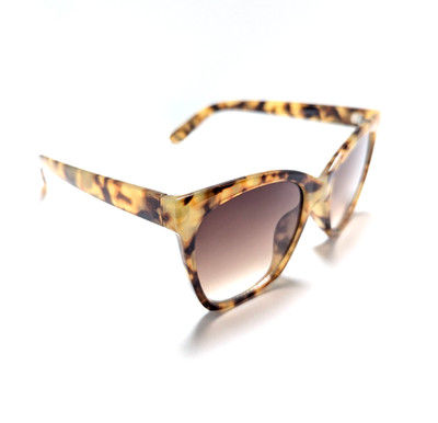 Casual Brown Gradient UV Light Brown Tortoise Cat Eye Women's Fashion Sunglasses
