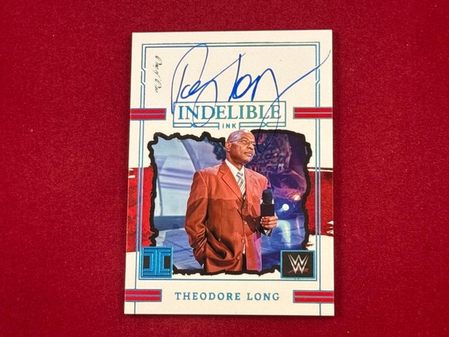 2023 PANINI IMPECCABLE WWE THEODORE LONG IN-TLG INDELIBLE INK PLATINUM AUTO 1/1
