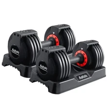  25/55 LBS Adjustable Dumbbell Set, Anti-Slip Fast 25lbs Black-Pair-Prime