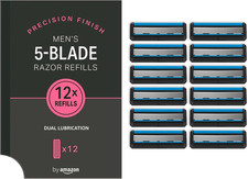 by Amazon Men 5 Blade Razor Replacement Cartridge, Pack 12 count (Pack of 1) 3.13 per razor
