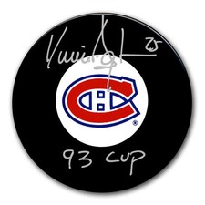Vincent Damphousse Montreal Canadiens 1993 Cup Autographed Puck