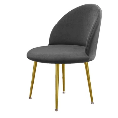 Housse de chaise de salle à manger velours renard argenté facile à entretenir - Photo 1/4