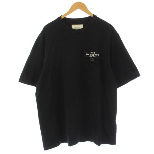 Fendi, FENDI MARC JACOBS THE BAGUETTE T shirt Short Sleeve Crew Neck XL Black 12CPF 22