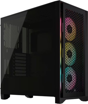 CORSAIR - iCUE 4000D RGB AIRFLOW ATX Mid-Tower PC Case - Black | eBay