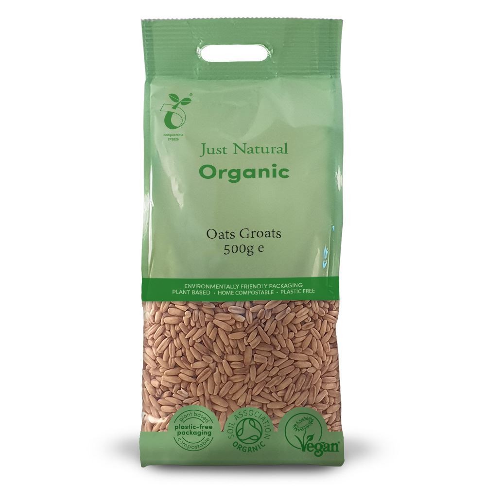 Just Natural Organic Organic Oats Groats 500g - 2 Pack