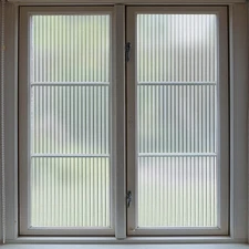 1/2-Inch Reeded Glass Window Film, Frosted Reeds Window Film, Window Privacy ...