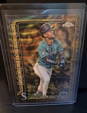 Topps 2025 Chrome Gilded Julio Rodriguez Gold #145 Serial Numbered 35/75 