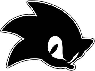 Sonic The Hedgehog Head Logo #2 Vinyl Sticker Decal Waterproof DieCut Car Laptop